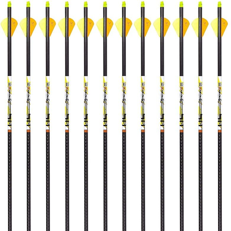 Carbon Express D-Stroyer SD Hunting Arrow Shafts, 12-Pack, Small Diameter .203ID, High Modulus Carbon Weave, Dual Spine Weight Forward Technology, Laser Checked, Length 31.5 - 300, 350 or 400 Spines