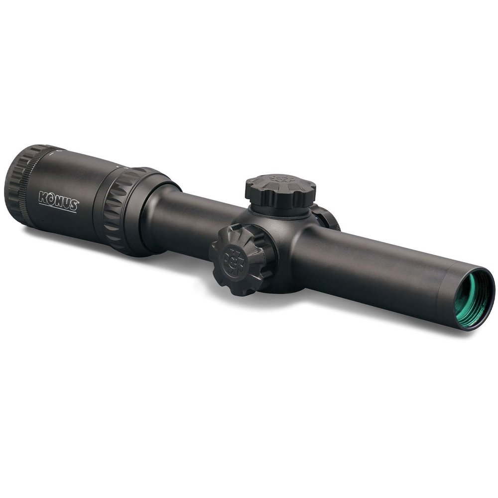 Konus KONUSPRO M-30 1x-4x24mm Riflescope (7184) | Waterproof, Shockproof, Fogproof, Fully Multi-Coated Optics with Illuminated Reticle & Fast Focus Ocular | Ideal for Close- to Medium-Range Hunting