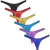JAXFSTK Men's Bulge Pouch Thong Underwear Sheer Mesh T-back Tempting G-string 6-Pack BRYLPB X view 1