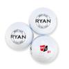 Custom Best Man Golf Balls, Wilson Staff Elite, Sleeve of 3 Personalized Golf Balls for Men with Round Design view 1