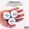 Custom Best Man Golf Balls, Wilson Staff Elite, Sleeve of 3 Personalized Golf Balls for Men with Round Design view 4
