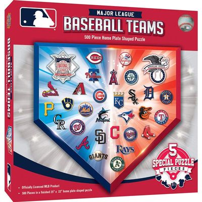 MasterPieces MLB1010: MLB Team Logos 500pc Homeplate Shaped Puzzle