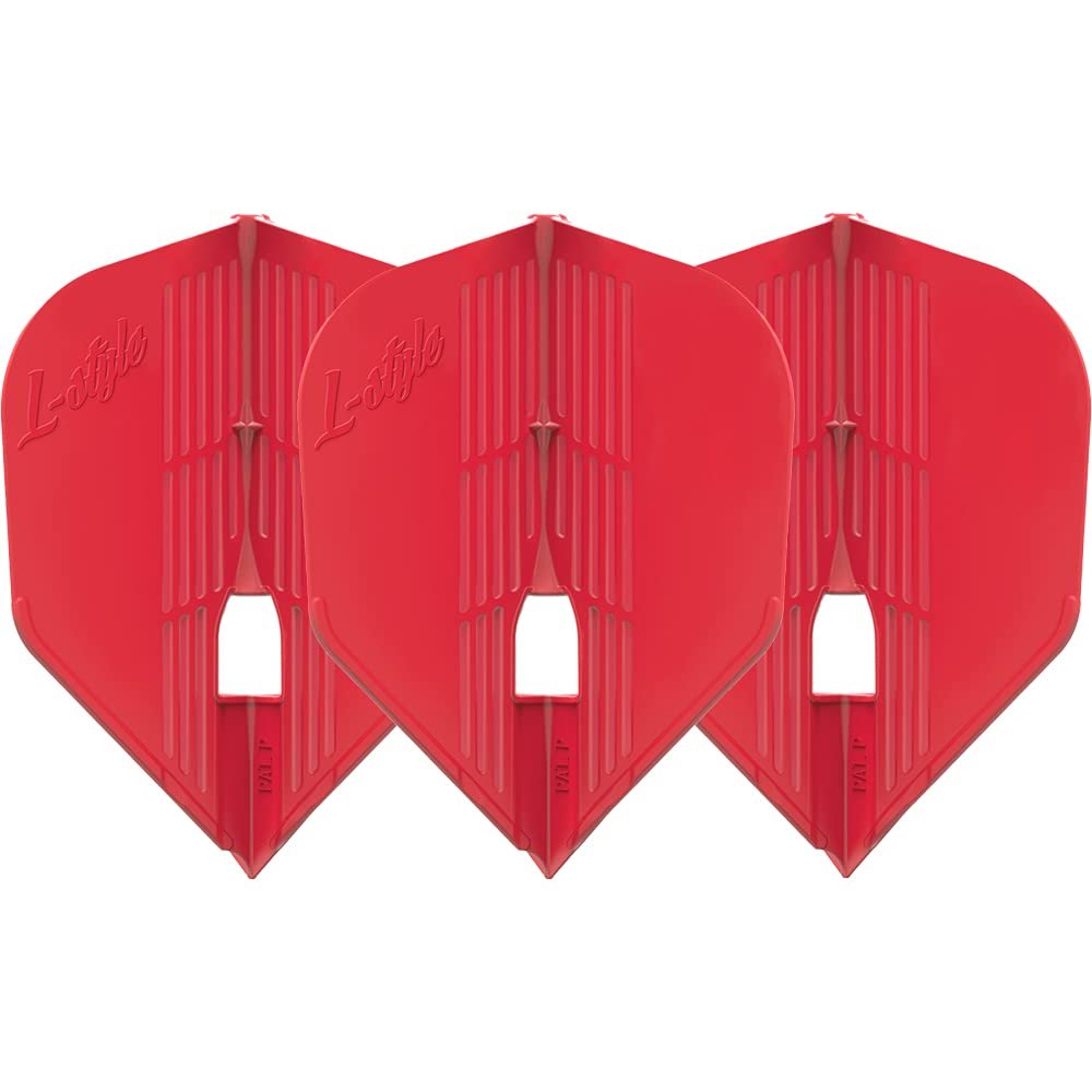LSTYLE Dart Flights - L3 PRO KAMI Shape - Red | Set of 3 | for Soft & Steel Tip Darts