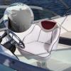NORTHCAPTAIN P3 Pontoon Boat Seat Captain Bucket Seat with Boat Seat Cover,White/Grey/Wine Red view 2
