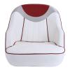 NORTHCAPTAIN P3 Pontoon Boat Seat Captain Bucket Seat with Boat Seat Cover,White/Grey/Wine Red view 4