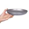 iBasingo Titanium Plate 18.5cm Ultralight Camping Dinner Plate, Reusable Metal Dish for Steak, Dessert Portable Round Tray with Mesh Bag for Backpacking, Hiking, Picnic Ti1103T view 1