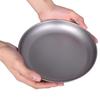 iBasingo Titanium Plate 18.5cm Ultralight Camping Dinner Plate, Reusable Metal Dish for Steak, Dessert Portable Round Tray with Mesh Bag for Backpacking, Hiking, Picnic Ti1103T view 4