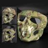 AOUTACC Airsoft Mask Skeleton Mask with Goggles, Full Face Protective Adjustable Tactical Mask for Halloween Party Paintball Game Cosplay Outdoor Activities(Camo Green) view 2