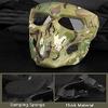 AOUTACC Airsoft Mask Skeleton Mask with Goggles, Full Face Protective Adjustable Tactical Mask for Halloween Party Paintball Game Cosplay Outdoor Activities(Camo Green) view 3