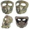 AOUTACC Airsoft Mask Skeleton Mask with Goggles, Full Face Protective Adjustable Tactical Mask for Halloween Party Paintball Game Cosplay Outdoor Activities(Camo Green) view 4