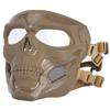 AOUTACC Airsoft Mask Skeleton Mask with Goggles Full Face Protective Adjustable Tactical Mask for Halloween Paintball Game Movie Props Party Cosplay Outdoor Activities (Brown) view 1