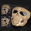 AOUTACC Airsoft Mask Skeleton Mask with Goggles Full Face Protective Adjustable Tactical Mask for Halloween Paintball Game Movie Props Party Cosplay Outdoor Activities (Brown) view 2