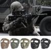 AOUTACC Airsoft Mask Skeleton Mask with Goggles Full Face Protective Adjustable Tactical Mask for Halloween Paintball Game Movie Props Party Cosplay Outdoor Activities(Black) view 3