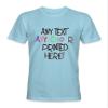 Kids Custom Made Personalized Printed Short Sleeve Premium T-Shirts Tees Top - Light Blue - L - Any Text Any Colour view 1
