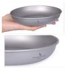 iBasingo Titanium Pan Dish Plate with Carry Mesh Bag Ultralight for Outdoor Camping Tableware Cookware Mess Kit A-Ti1102T view 3