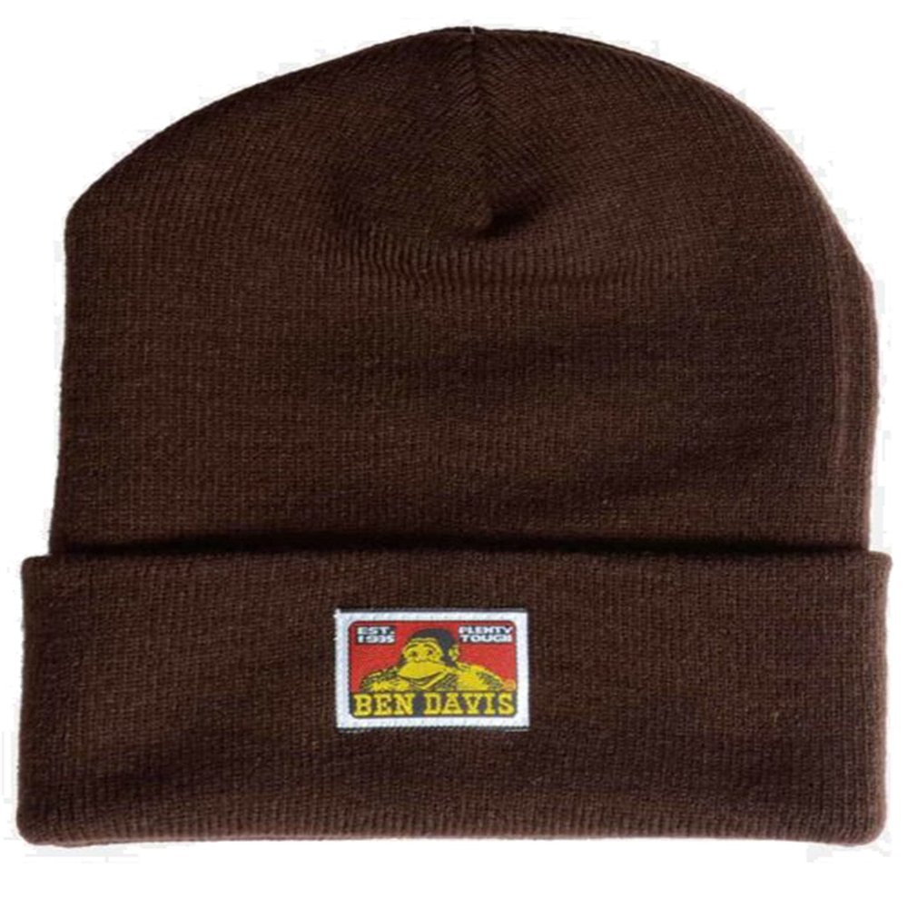 Ben Davis Acrylic Cuffed Beanie Skull Cap (Brown)