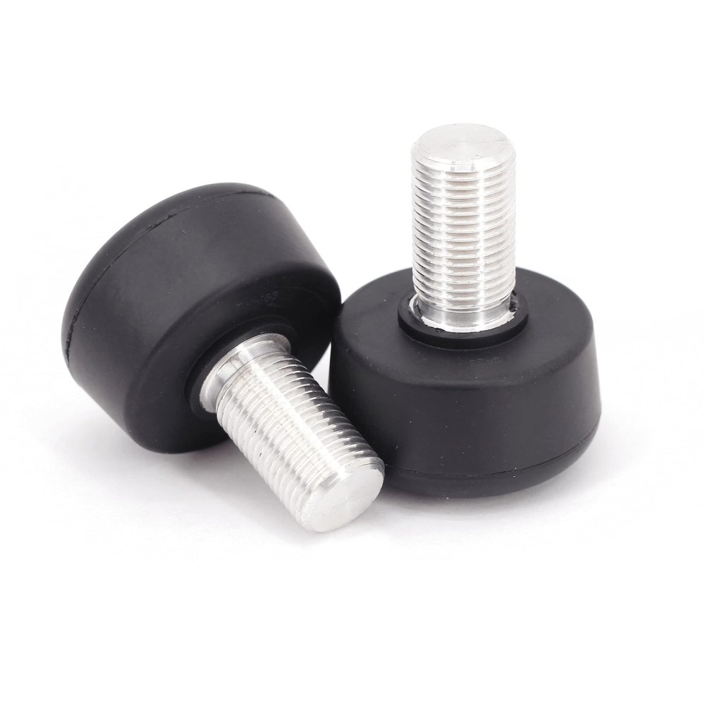 BTFL Toe Stops 90A Round Durable PU Rubber Stoppers Brake for Roller Skates - Adjustable Height- 5/8" Shaft, 30MM Long Gripper- 2 Pc Set