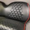 Gulf Coast Golf Carts GCGC EZGO TXT/RXV, Club CAR DS Front & Rear Seat Covers |Black W/Red Stitch view 2