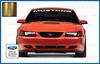 Decal Mods Front Windshield Banner Compatible with Ford Mustang (1999-2004) Decal Sticker Graphic V6 - M (Metallic Gold) - CGOLD view 2