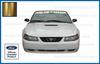 Decal Mods Front Windshield Banner Compatible with Ford Mustang (1999-2004) Decal Sticker Graphic V6 - M (Metallic Gold) - CGOLD view 3