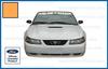 Decal Mods Front Windshield Banner Compatible with Ford Mustang (1999-2004) Decal Sticker Graphic V6 - M (Grabber Orange) - CGRABORA view 3