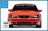 Decal Mods Front Windshield Banner Compatible with Ford Mustang (1999-2004) Decal Sticker Graphic V6 - M (Grabber Blue) - CGRABLU view 2