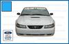 Decal Mods Front Windshield Banner Compatible with Ford Mustang (1999-2004) Decal Sticker Graphic V6 - M (Grabber Blue) - CGRABLU view 3