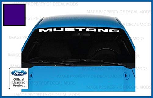 Decal Mods Front Windshield Banner Compatible with Ford Mustang (1999-2004) Decal Sticker Graphic V6 - M (Purple) - CPURPLE