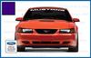 Decal Mods Front Windshield Banner Compatible with Ford Mustang (1999-2004) Decal Sticker Graphic V6 - M (Purple) - CPURPLE view 2