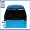 Decal Mods Front Windshield Banner Compatible with Ford Mustang (1999-2004) Decal Sticker Graphic V6 - M (Metallic Silver) - CMS view 1