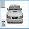 Decal Mods Front Windshield Banner Compatible with Ford Mustang (1999-2004) Decal Sticker Graphic V6 - M (Metallic Silver) - CMS view 3