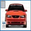 Decal Mods Front Windshield Banner Compatible with Ford Mustang (1999-2004) Decal Sticker Graphic V6 - M (Metallic Silver) - CMS view 4