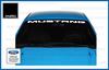 Decal Mods Front Windshield Banner Compatible with Ford Mustang (1999-2004) Decal Sticker Graphic V6 - M (Black Matte/Flat) - CBM view 1