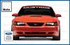 Decal Mods Front Windshield Banner Compatible with Ford Mustang (1999-2004) Decal Sticker Graphic V6 - M (Matte White) - CWM view 2