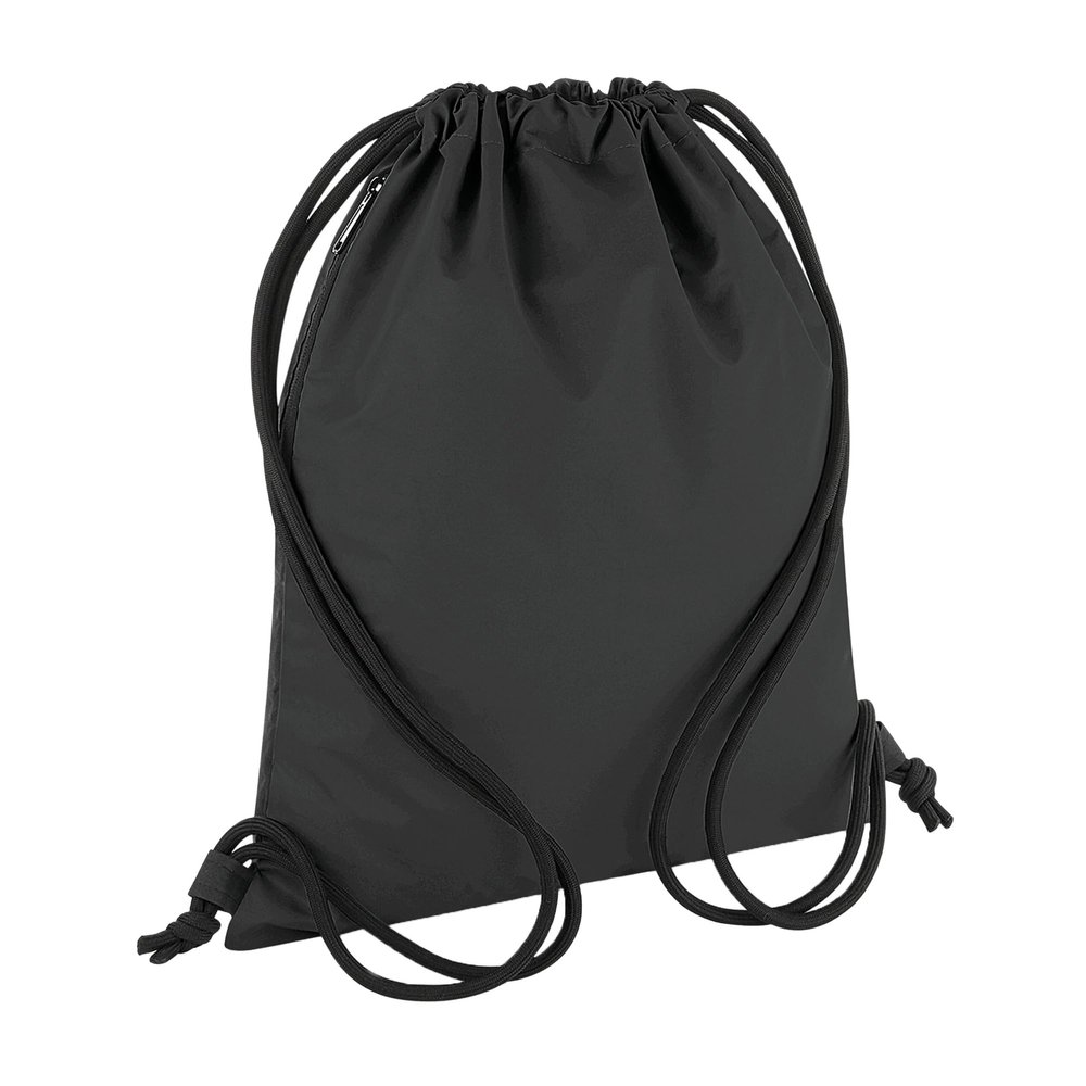 Bagbase Reflective Drawstring Bag (One Size) (Black)