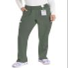 Dickies EDS Essentials Women Scrubs Pant Natural Rise Tapered Leg Pull-on DK005P, XS Petite, Olive view 1