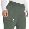 Dickies EDS Essentials Women Scrubs Pant Natural Rise Tapered Leg Pull-on DK005P, XS Petite, Olive view 2