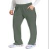 Dickies EDS Essentials Women Scrubs Pant Natural Rise Tapered Leg Pull-on DK005P, XS Petite, Olive view 4
