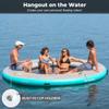 SOLSTICE 10-Person Circular Mesh Inflatable Dock, Floating Water Raft Platform, 10ft - Round Outdoor Ring for Lake, River, Swimming Pool & Beach, Includes w/Carry Bag & Repair Kit view 3