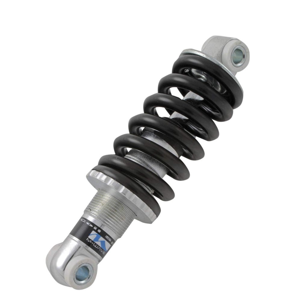 M-Wave Unisex  Adult's Bicycle Spring Element Rear Shock Absorber, Black/Silver, Einbauma: 150 mm