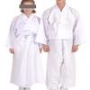 Men Women Korea traditional costume clothing Performance event party Halloween costume (men white top pants, L) view 1