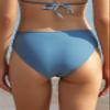 SHEKINI Women's Cheeky Swimsuit Twist Front Bikini Bottoms Ruched Swim Bottoms (Light Blue, X-Large) view 2