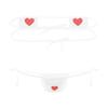 FEESHOW Women Strawberry Micro Monokini Bikini Mini Slingshot Swimsuit Extreme Beachwear White One Size view 1