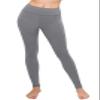 ALWAYS Women's High Waist Yoga Pants - Premium Soft Tummy Control Workout Stretch Solid Pants with Pockets Grey M view 2