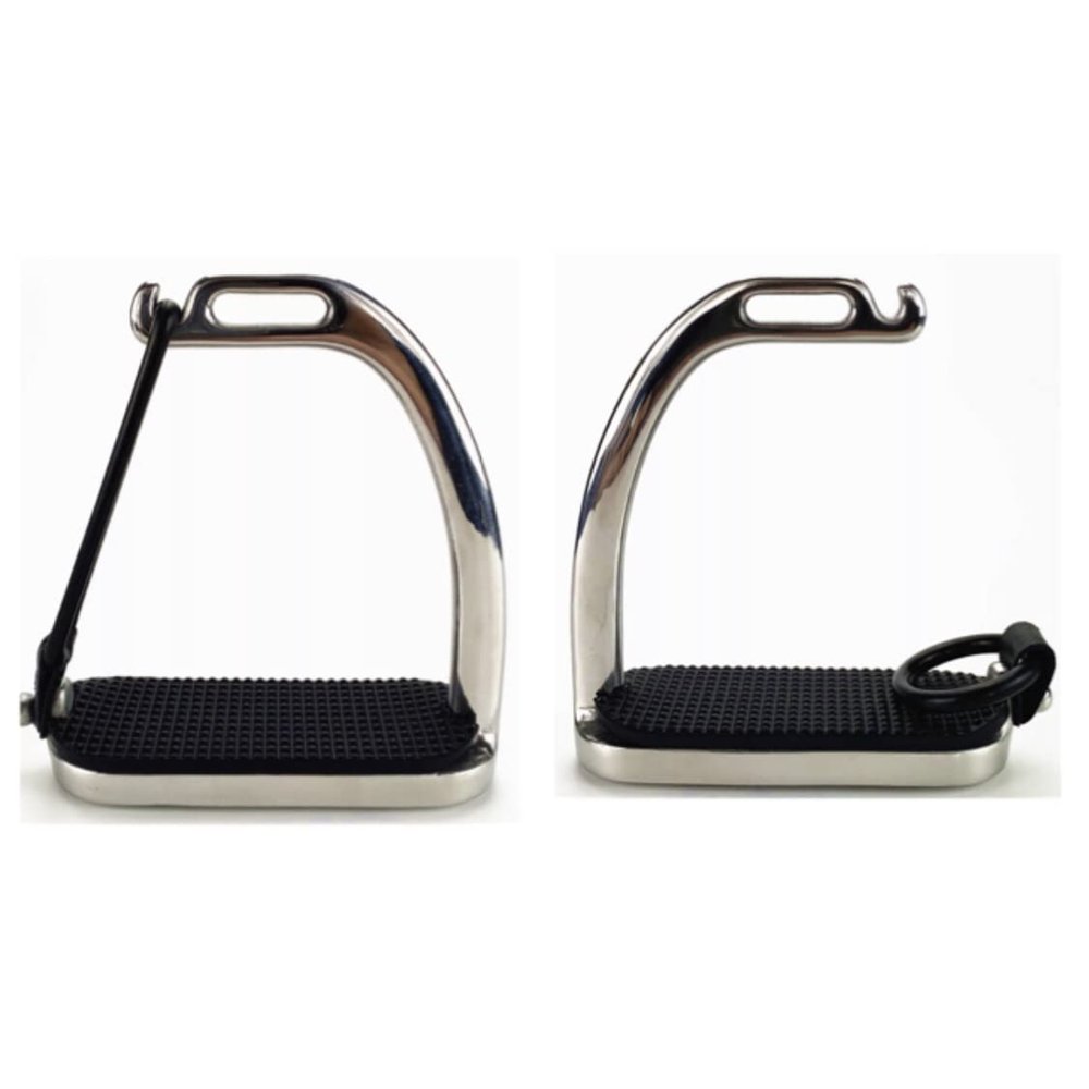 Lift Sports 4.75/4.50 Inch Peacock Horse Riding Safety Stirrups Silver Polish Irons FILLIS Stainless Steel Kids Children (4.5 inch)