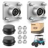 10L0L Golf Cart Front Wheel Hub Assembly for Club Car DS & Precedent 2003 up/Tempo 2018 up, OEM# 102357701 with Hub Bearing/Oil Seal/Dust Covers (2 Packs) view 1