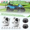 10L0L Golf Cart Front Wheel Hub Assembly for Club Car DS & Precedent 2003 up/Tempo 2018 up, OEM# 102357701 with Hub Bearing/Oil Seal/Dust Covers (2 Packs) view 2