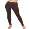 ALWAYS Women's High Waist Yoga Pants - Premium Soft Tummy Control Workout Stretch Solid Pants with Pockets Brown S view 2