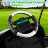 10L0L Golf Cart 14" Steering Leather Wheel Cover for Club Car DS Precedent for Yamaha Models, Breathable Rubber Leather Materials,Good Texture Nice Look (Black White Color) view 2