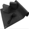 EDX Essential Yoga Kit with Mat, EVA Foam Blocks, Carrying Strap for Pilates, Workouts, Exercise | Set of 4, Black view 1